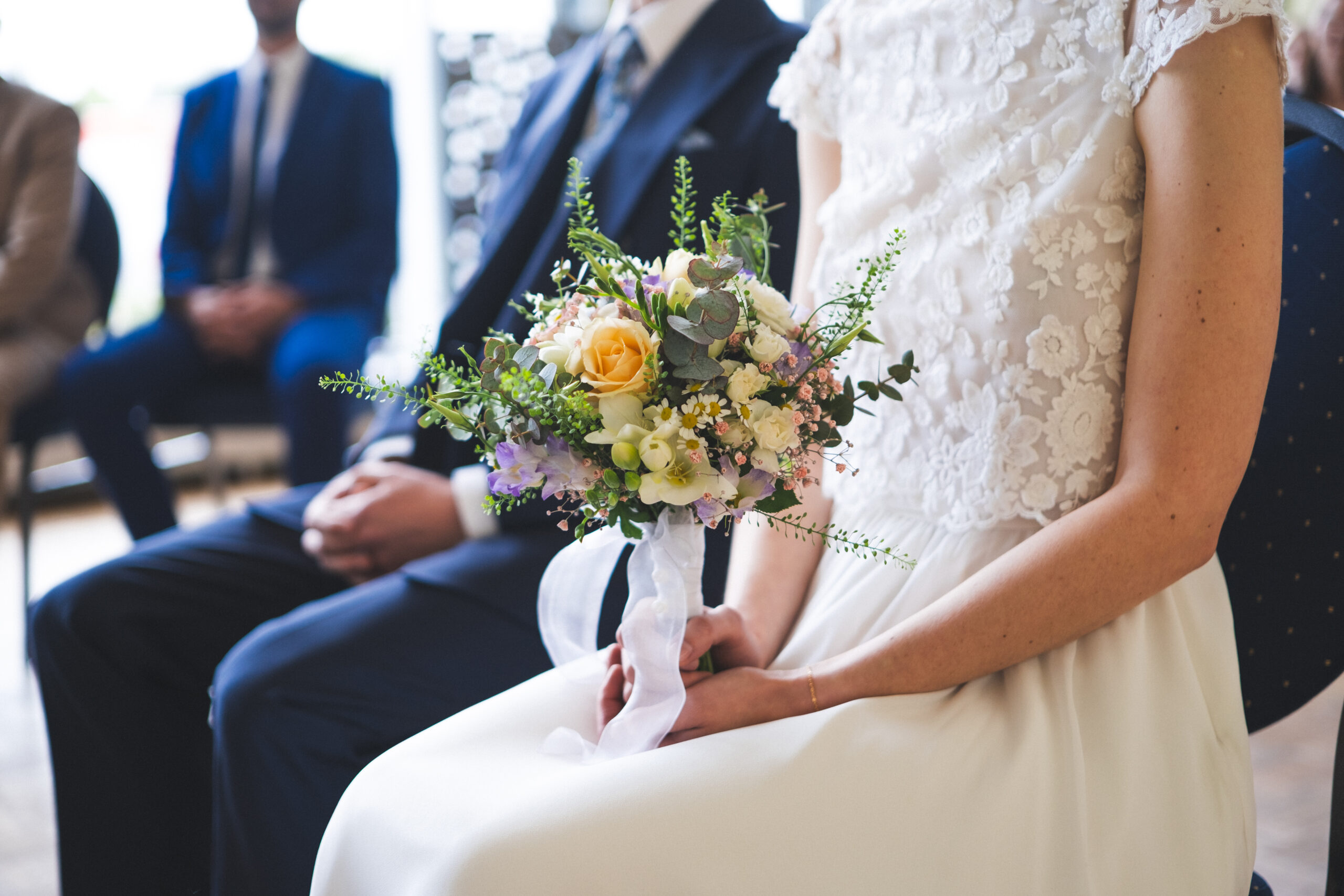 Inès — robe de mariée dentelle Calais-Caudry Elsa Barois
