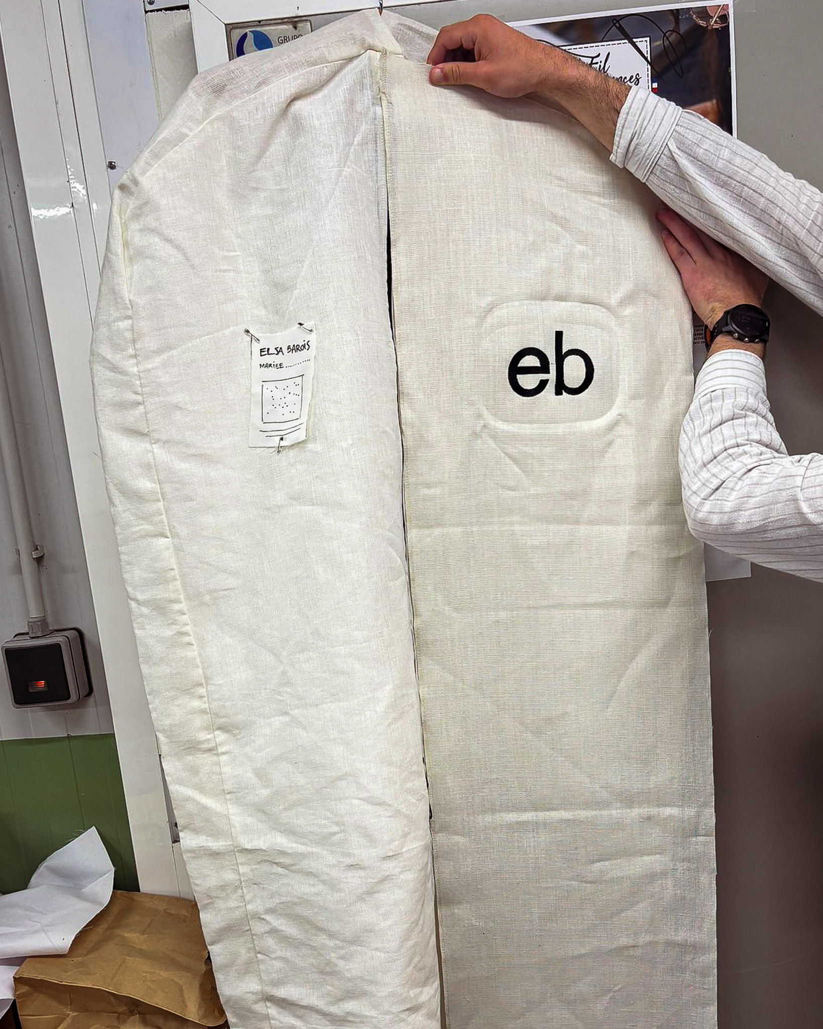 Sélection des matières upcyclées destinées à la confection des housses Elsa Barois