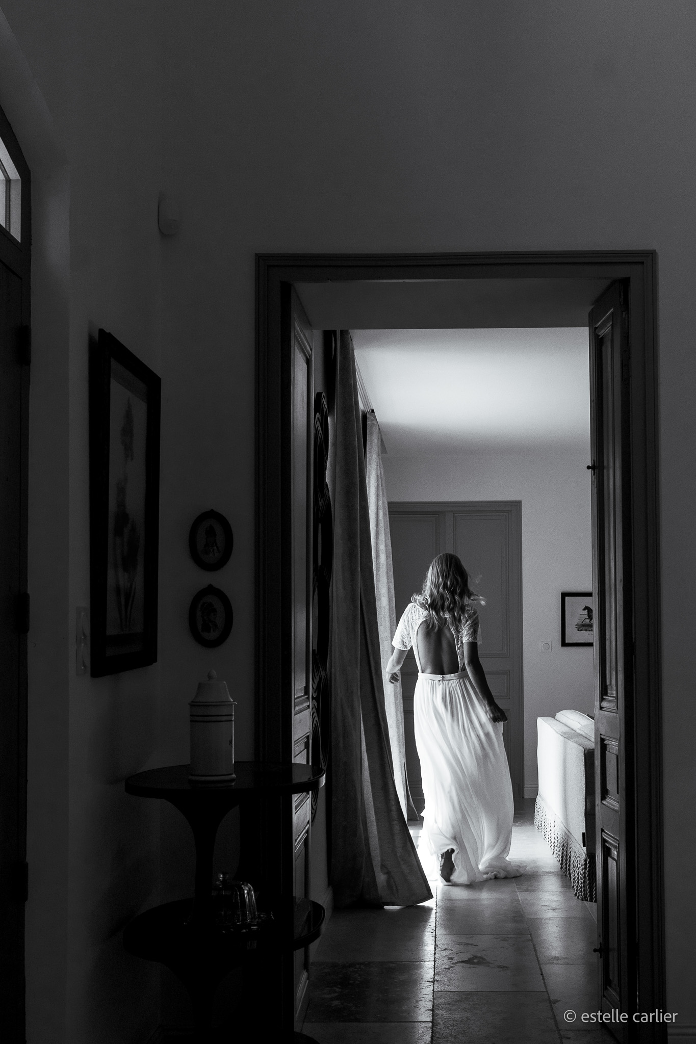 Détail buste tulle brodé
